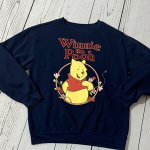 Winnie the Pooh Navy Sweatshirt Size M